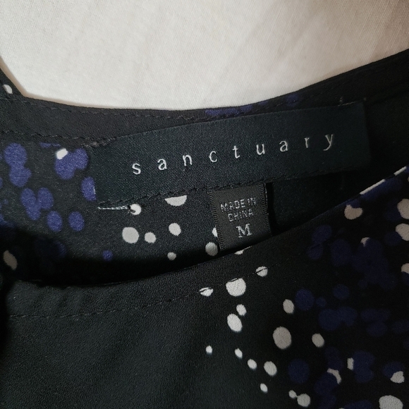 Sanctuary Black Button Up Sleeveless Lightweight Shirt Sz M - Picture 3 of 8